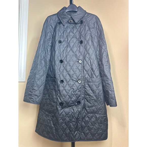 Burberry Women's Tything Diamond Quilted Double Breasted Coat M - Picture 3 of 11